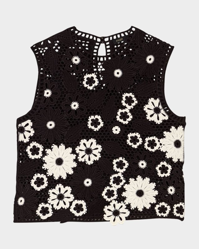 Mochetty Floral Crochet Top